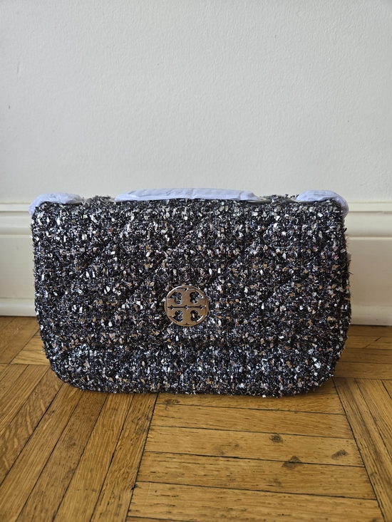Tory Burch Handbags - Brand New Tory Burch Black Sparkle Tweed  Willa Shoulder Bag
